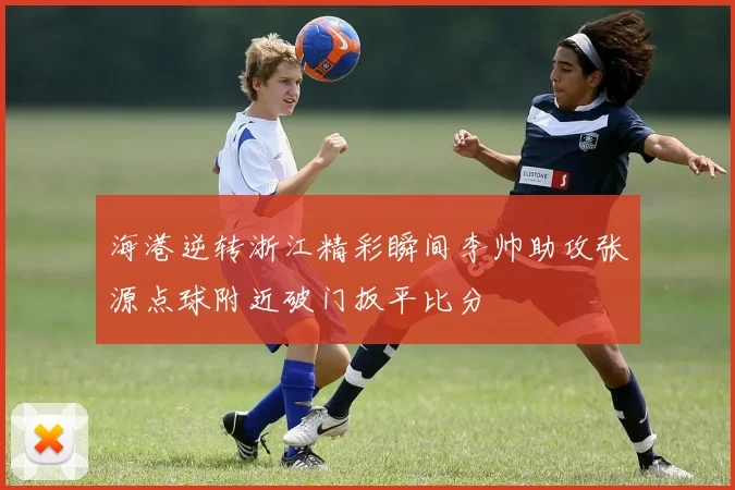海港逆转浙江精彩瞬间李帅助攻张源点球附近破门扳平比分